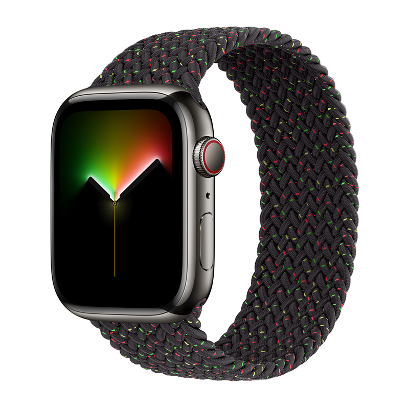 Apple Watch Series 8 45mm Graphite Stainless Steel Case with Braided Solo Loop