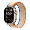 Apple Watch Ultra 2 Titanium Case with Orange/Beige Trail Loop