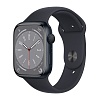 Apple Watch Series 8 45mm Midnight Aluminum Case with Sport Band
